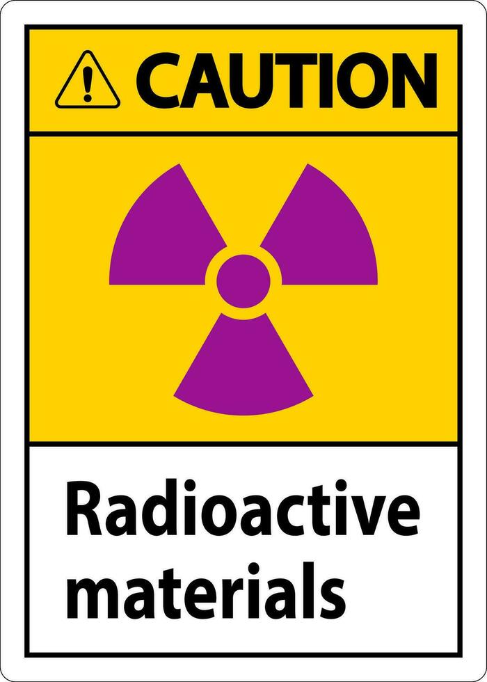 voorzichtigheid teken radioactief materialen vector