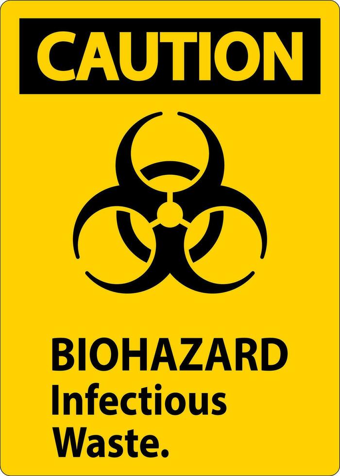 biohazard voorzichtigheid etiket biohazard besmettelijk verspilling vector