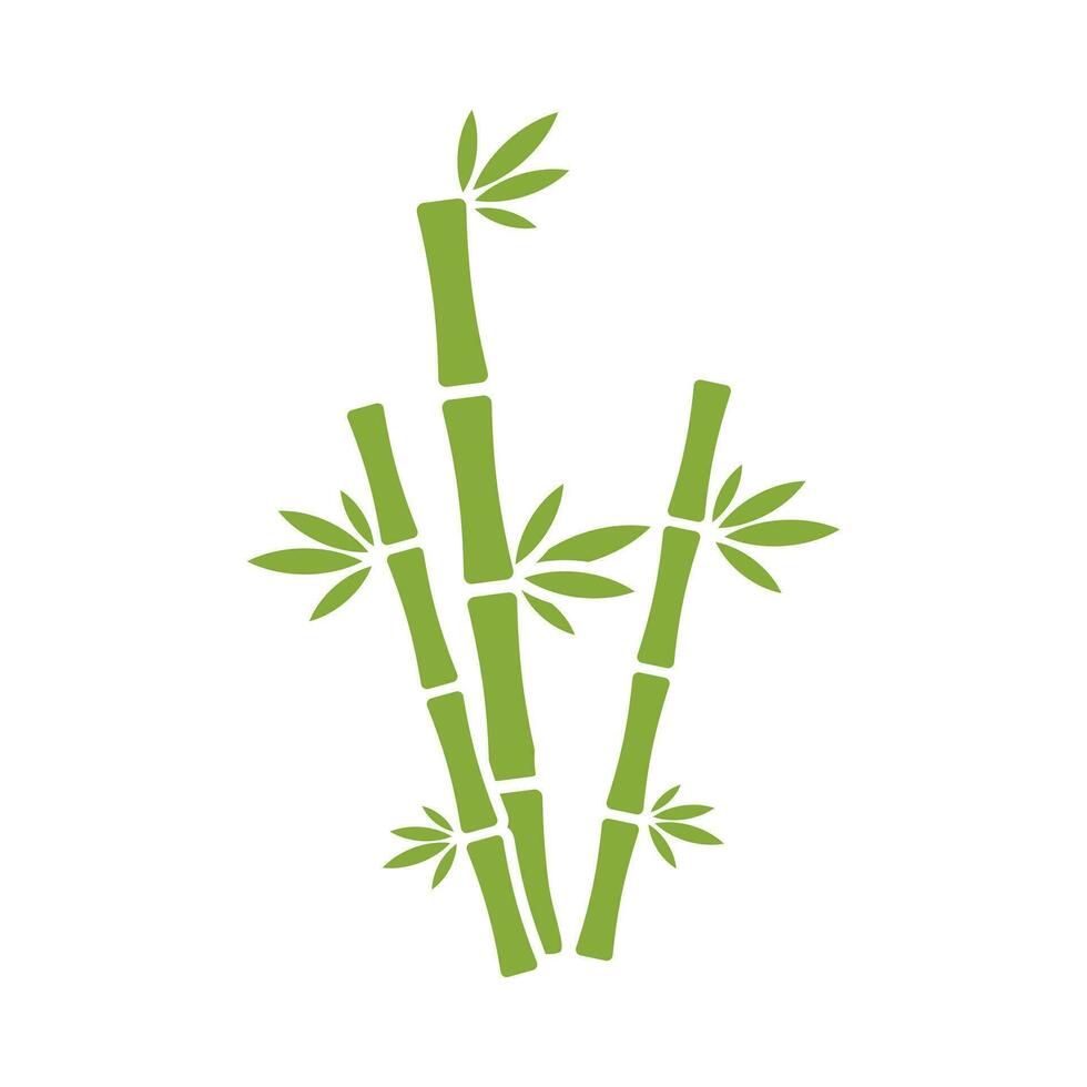 vector bamboe spruit logo ontwerp
