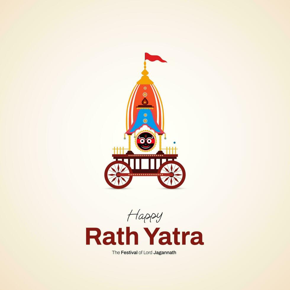 ratha yatra sociaal media post vector