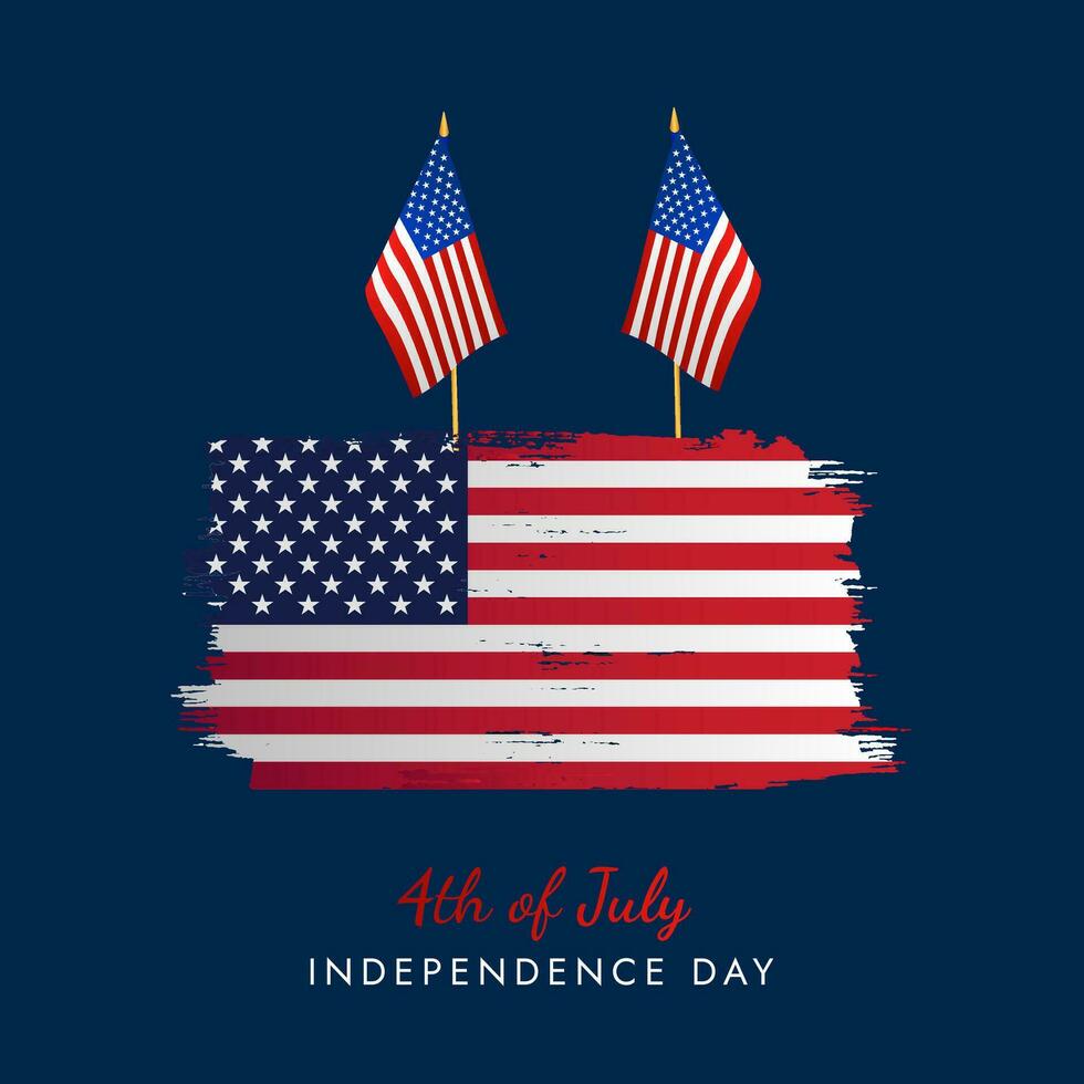 Verenigde Staten van Amerika onafhankelijkheid dag viering, gelukkig 4e van juli groet kaart vector
