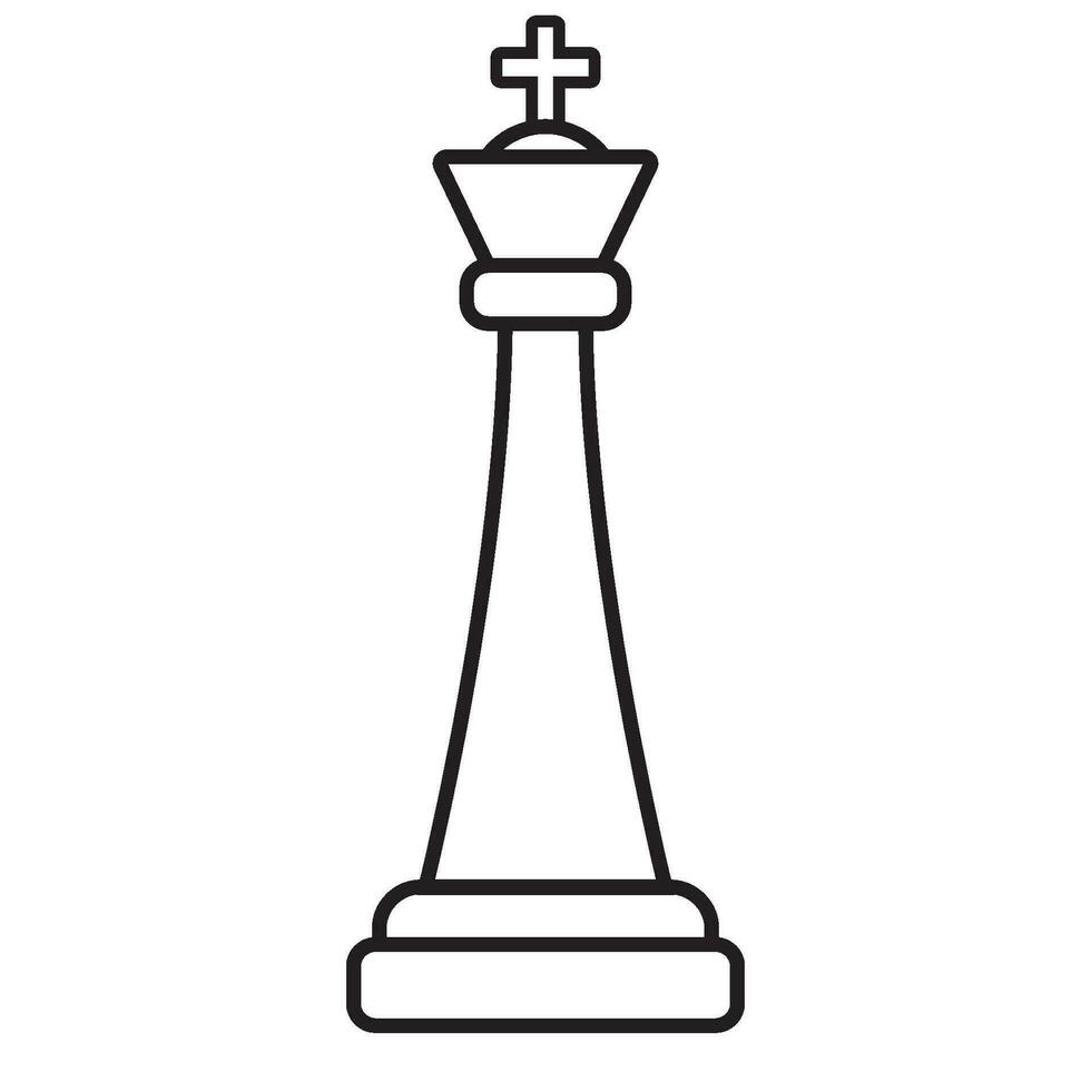 schaak icoon, koning vector