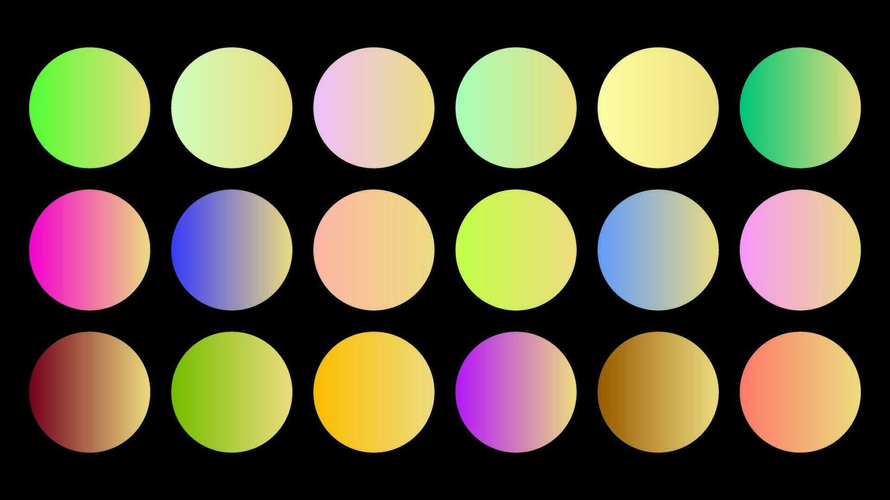 kleurrijk vlas kleur schaduw lineair helling palet stalen web uitrusting cirkels sjabloon reeks vector