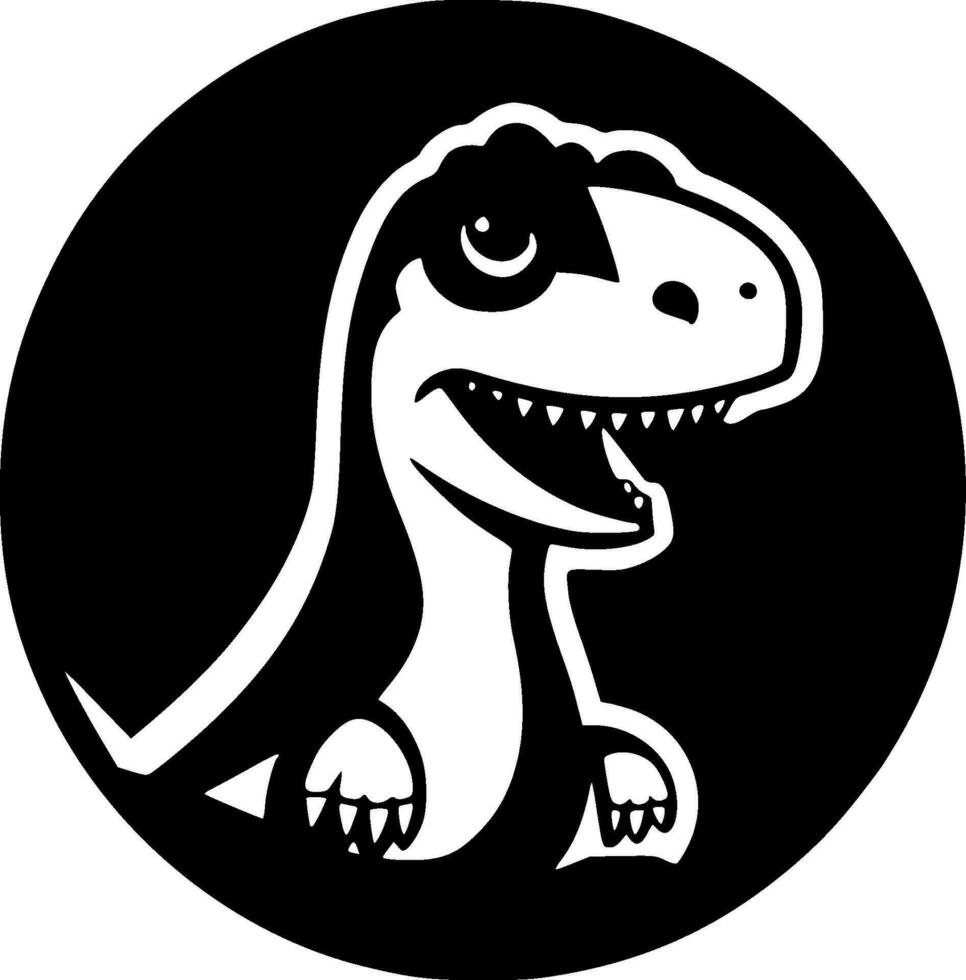 dinosaurus, minimalistische en gemakkelijk silhouet - vector illustratie