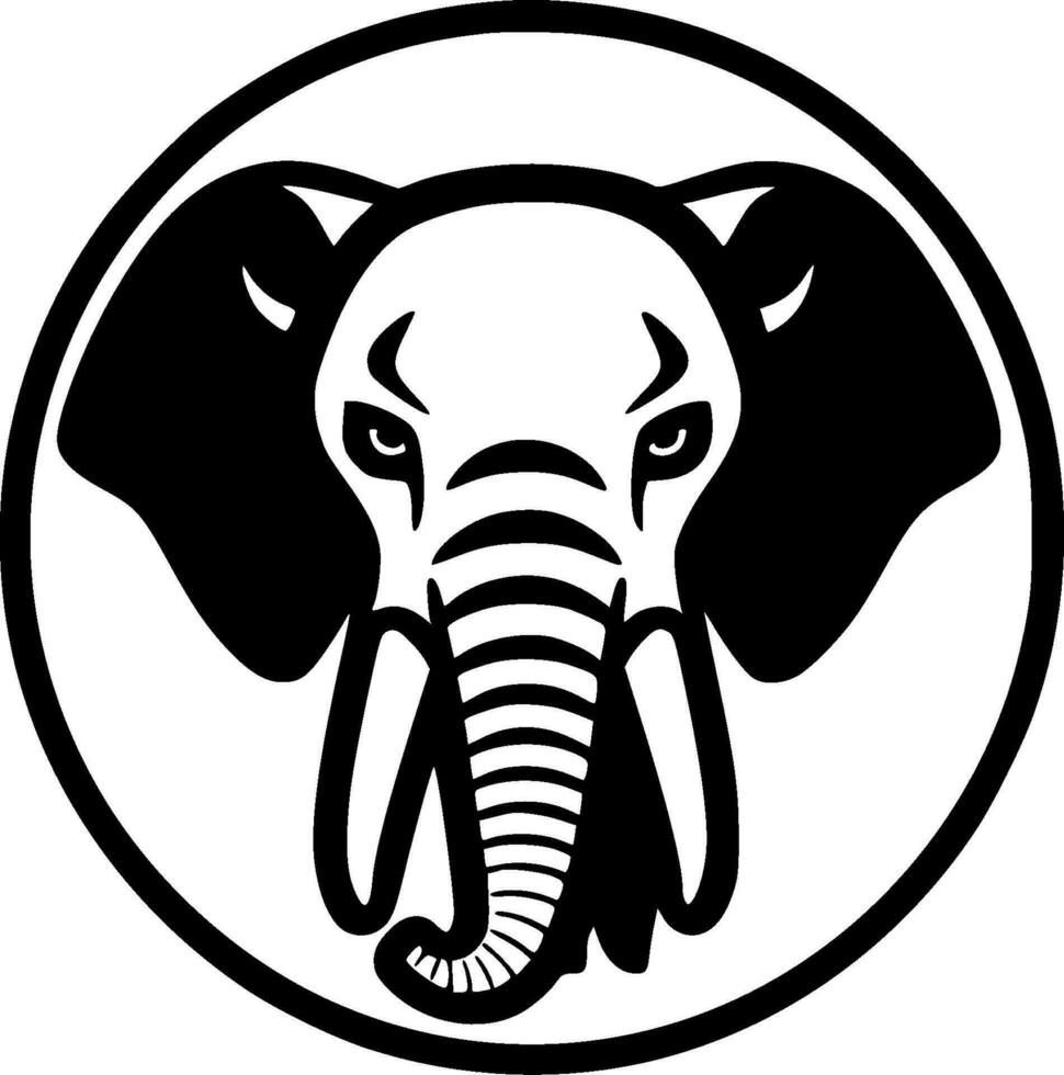 olifant, minimalistische en gemakkelijk silhouet - vector illustratie