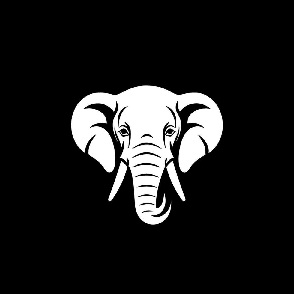 olifant - minimalistische en vlak logo - vector illustratie