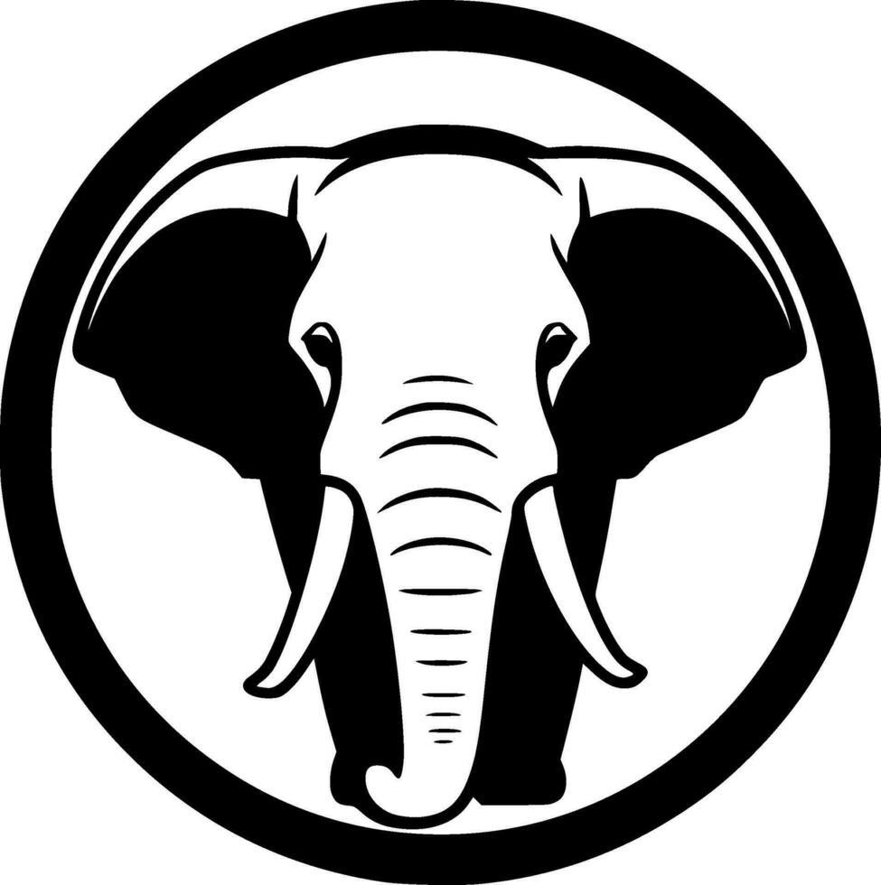 olifant - minimalistische en vlak logo - vector illustratie