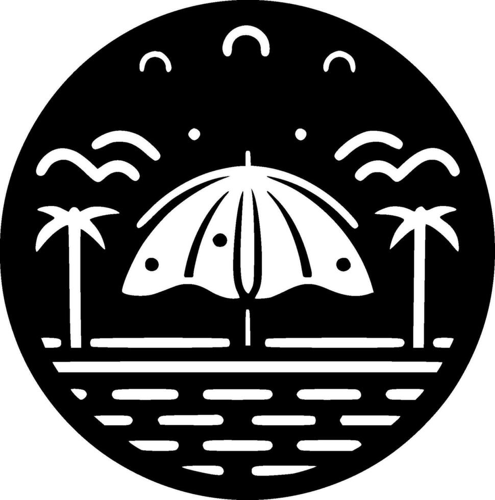zomer - minimalistische en vlak logo - vector illustratie
