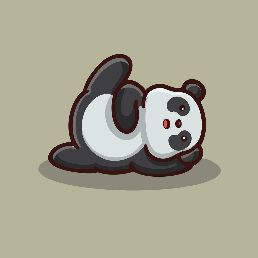 schattig panda yoga illustratie vector