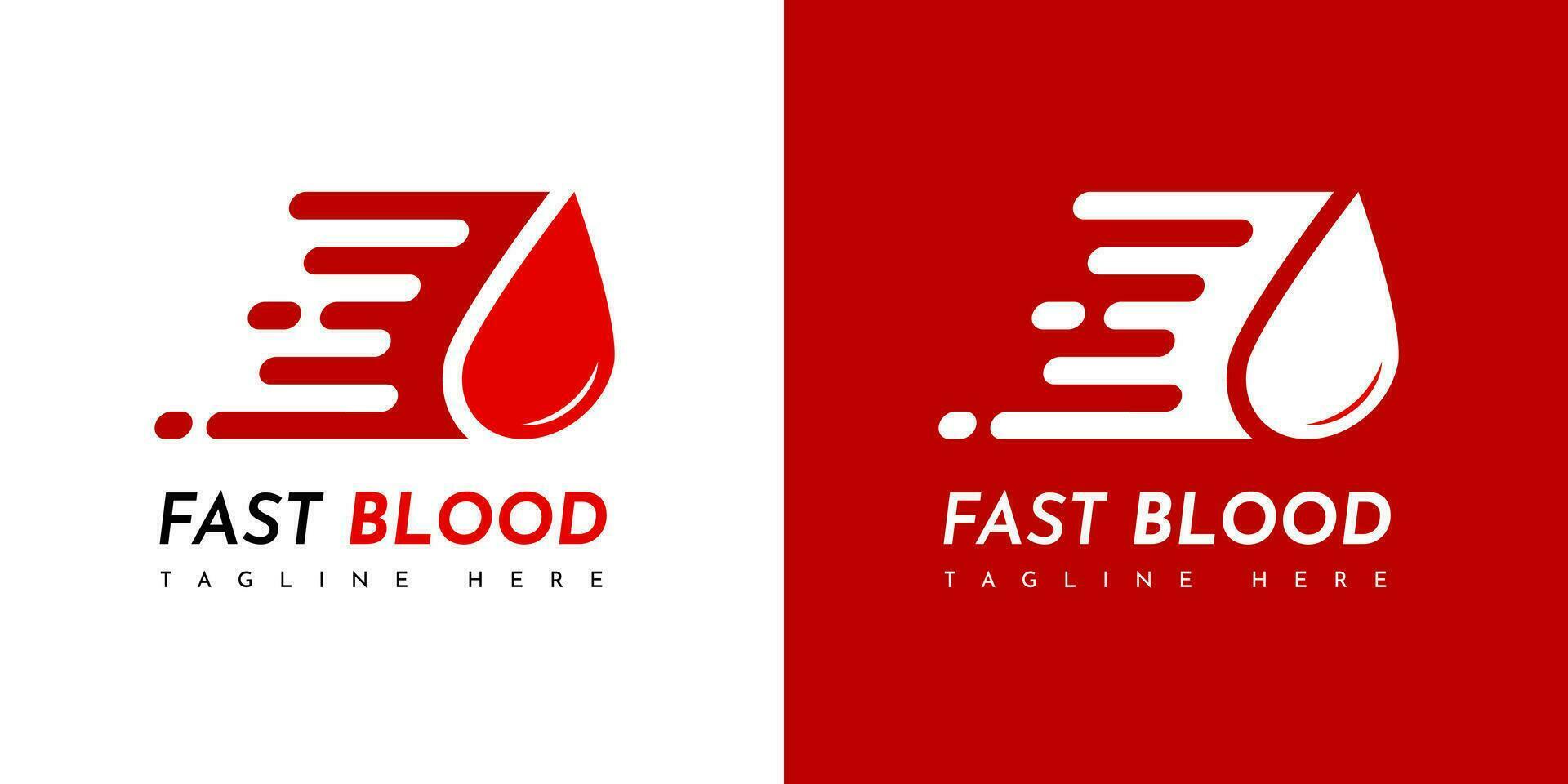 snel bloed logo. snel test bloed logo. met bloed en Actie beweging icoon. Aan rood, wit, en zwart kleuren. premie en luxe logo sjabloon ontwerp vector