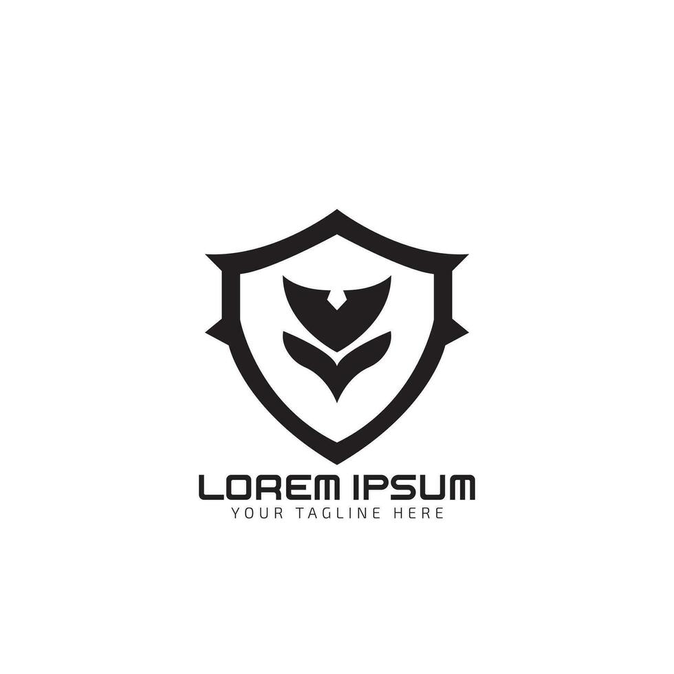 silhouet van schild logo icoon vector ontwerp
