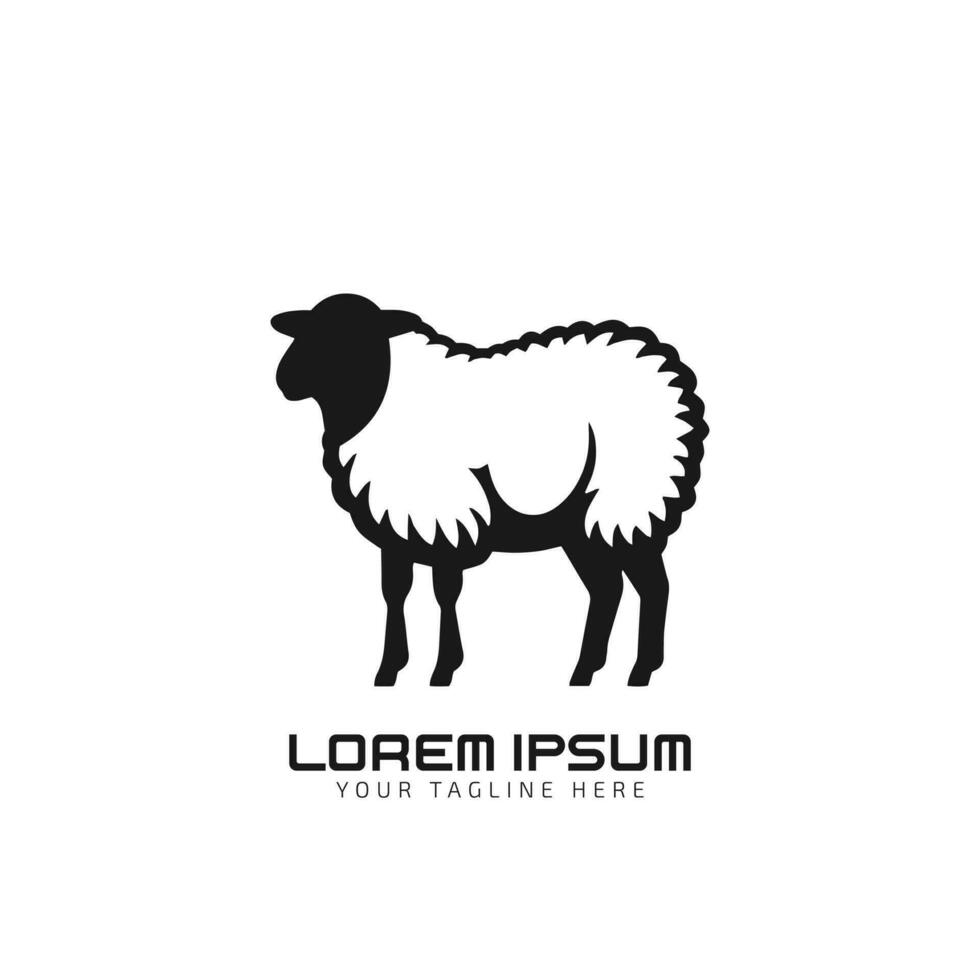 zwart schapen logo ontwerp sjabloon vector