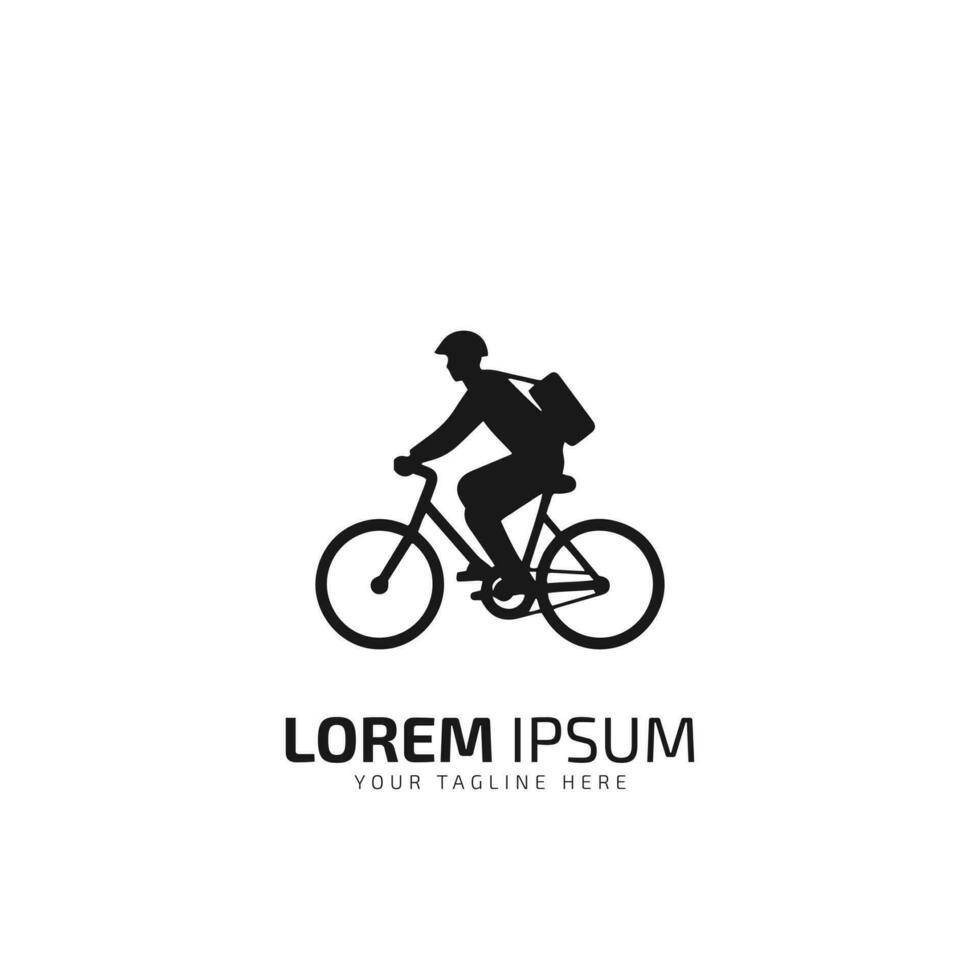 motor of fiets levering Mens logo icoon symbool vector sjabloon vector illustratie