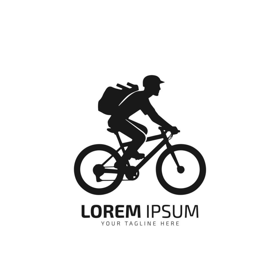 uitdrukken levering logo icoon vector sjabloon met scooter fiets of fiets doos logo ontwerp