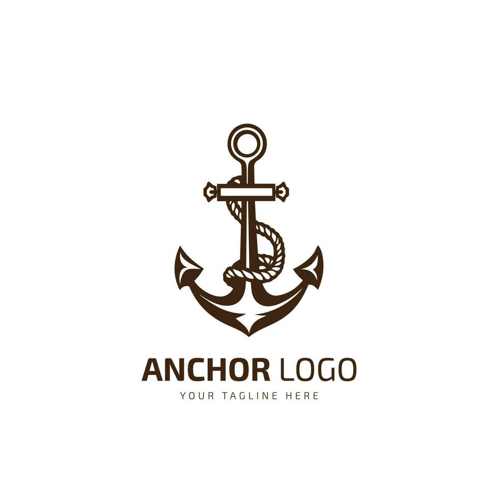 anker vector icoon logo nautische maritiem zee oceaan boot illustratie symbool