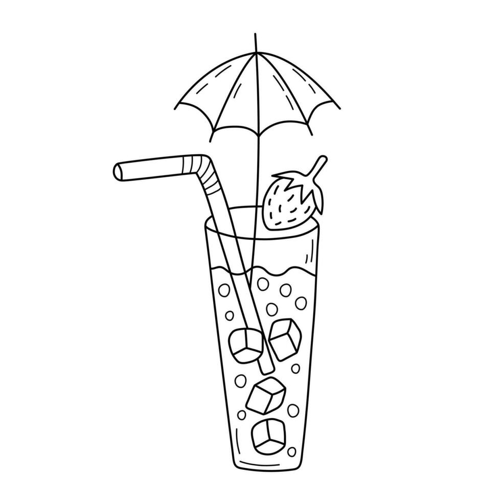 tekening cocktail geïsoleerd Aan wit achtergrond. hand- getrokken vector illustratie