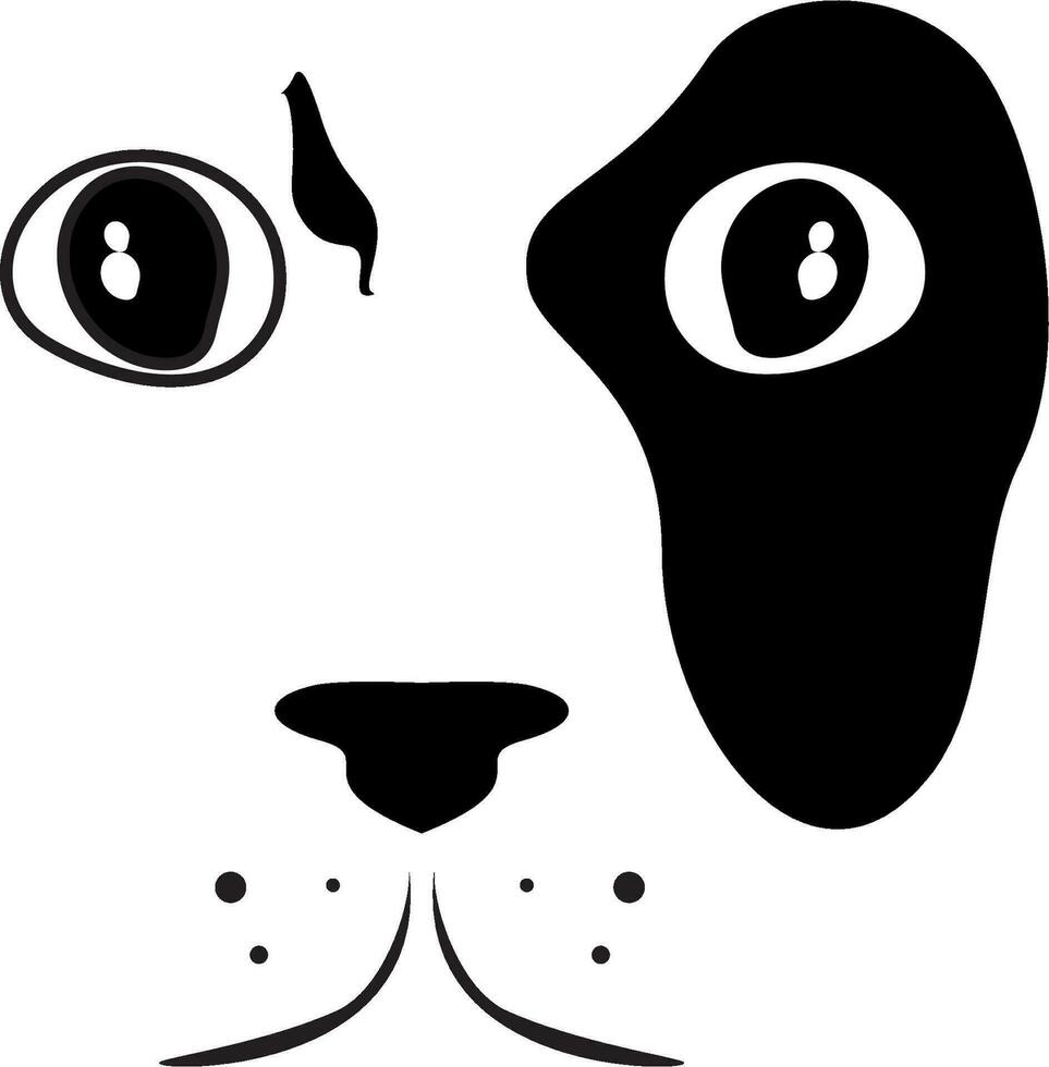 schetsen hond gezicht vector