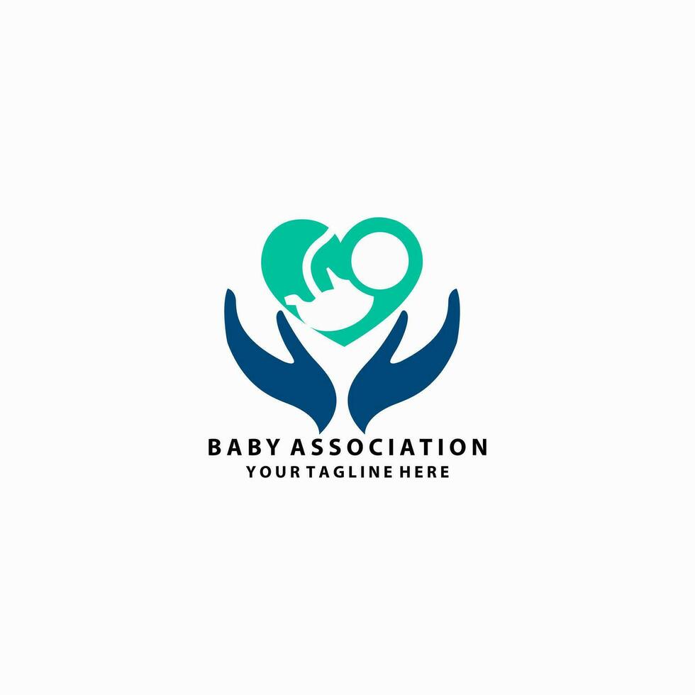 baby zorg logo ontwerpen concept vector, liefdadigheid logo sjabloon vector