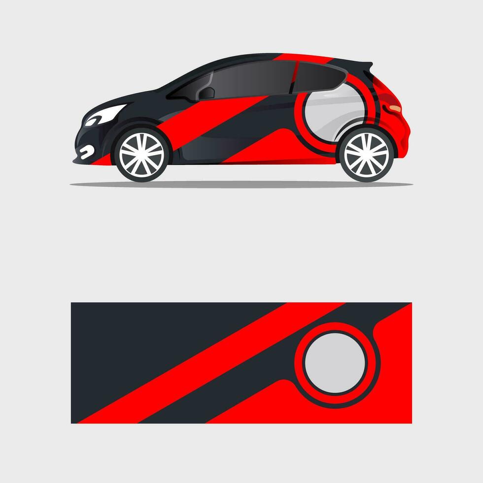 omhulsel auto sticker cirkel concept rood ontwerp vector