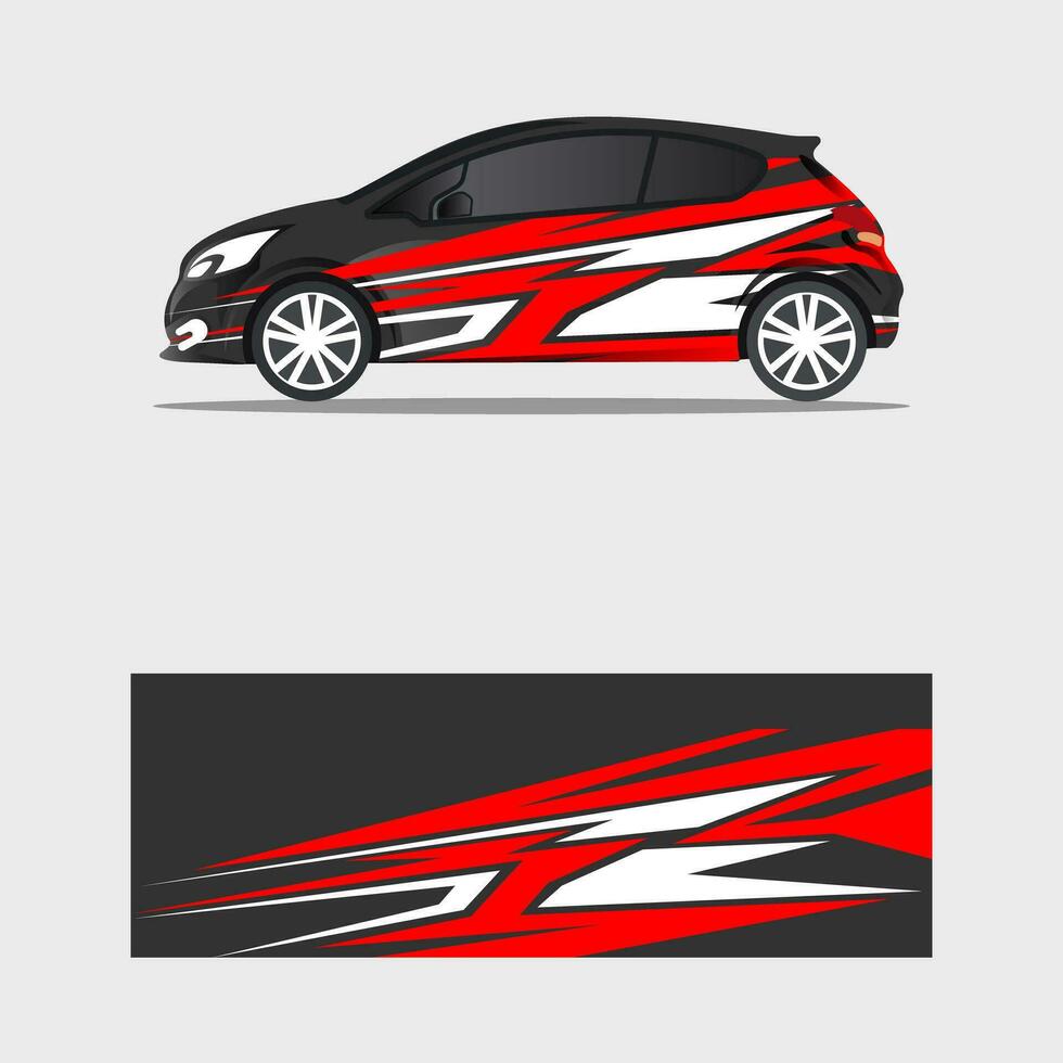 omhulsel auto sticker modern modieus rood ontwerp vector