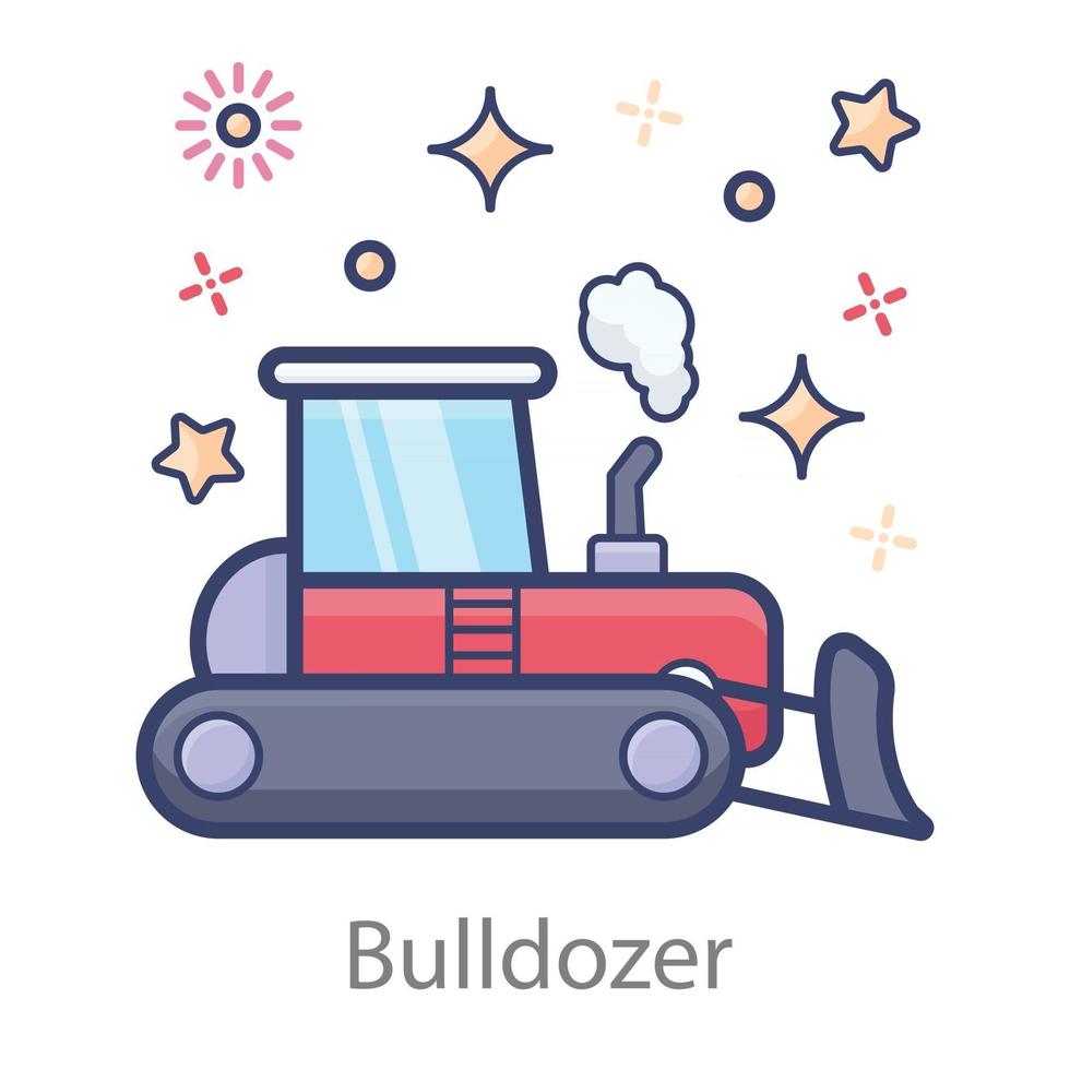 bulldozer in ontwerp vector