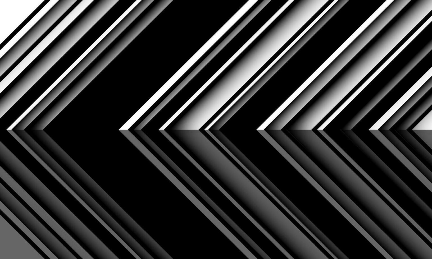 abstract zwart pijl lijn schaduw richting meetkundig Aan wit ontwerp modern futuristische achtergrond vector