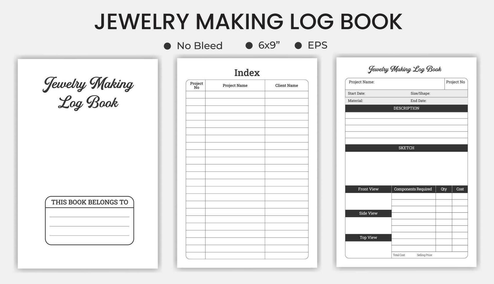 sieraden maken logboek of notitieboekje vector