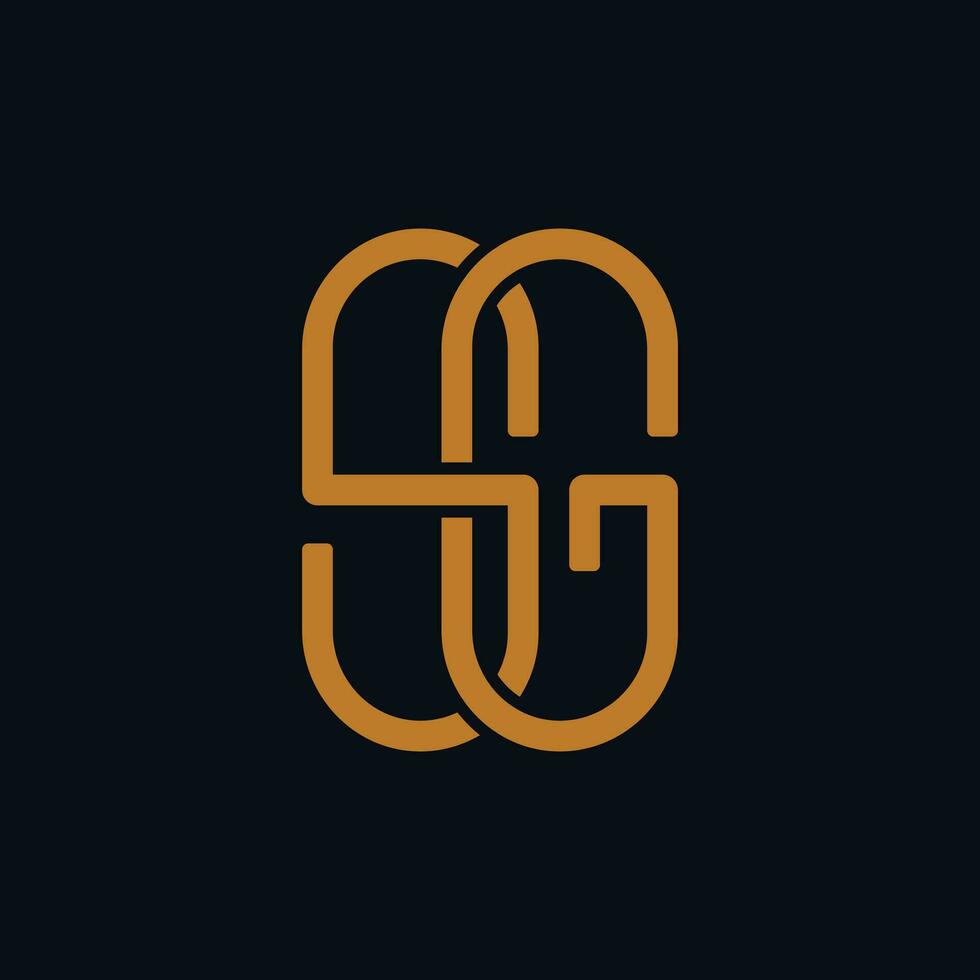 sg initialen monogram concept. logo ontwerp van brieven s en g. vector