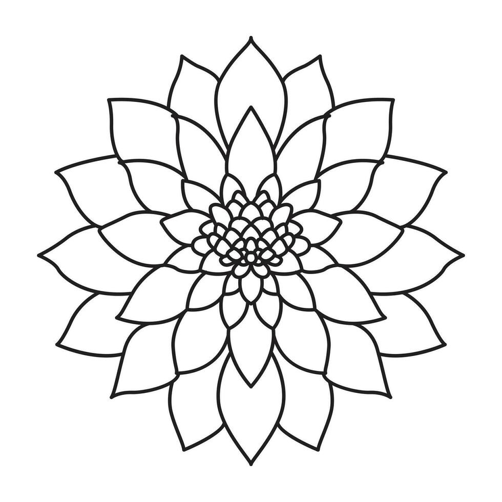 dahlia bloem vector icoon ontwerp. bloemen vlak icoon.