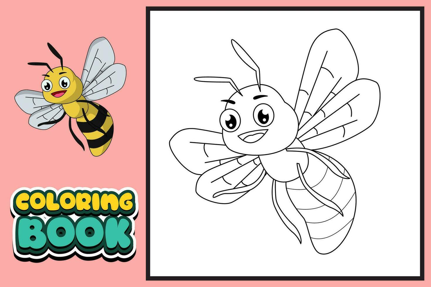 kleur boek voor kinderen bugs vector