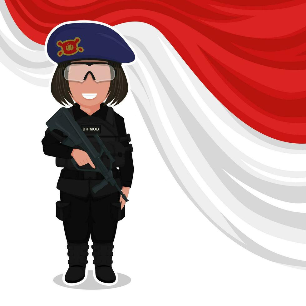 schattig Politie tekenfilm vector