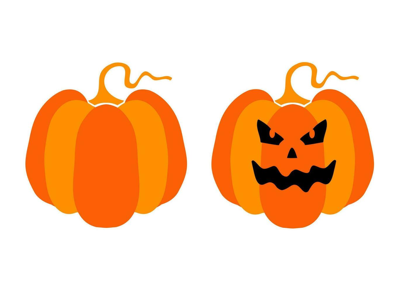 jack O lantaarn. een vector halloween pompoen. vector illustratie gemarkeerd Aan een wit achtergrond.