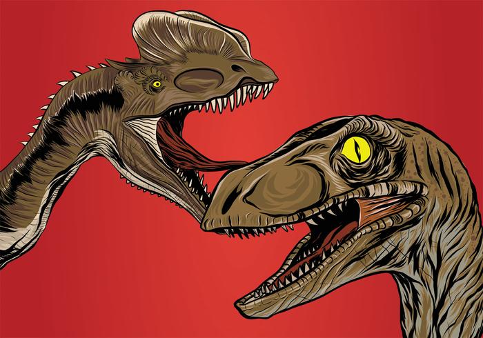 Realistische Dinosaur Vector Design