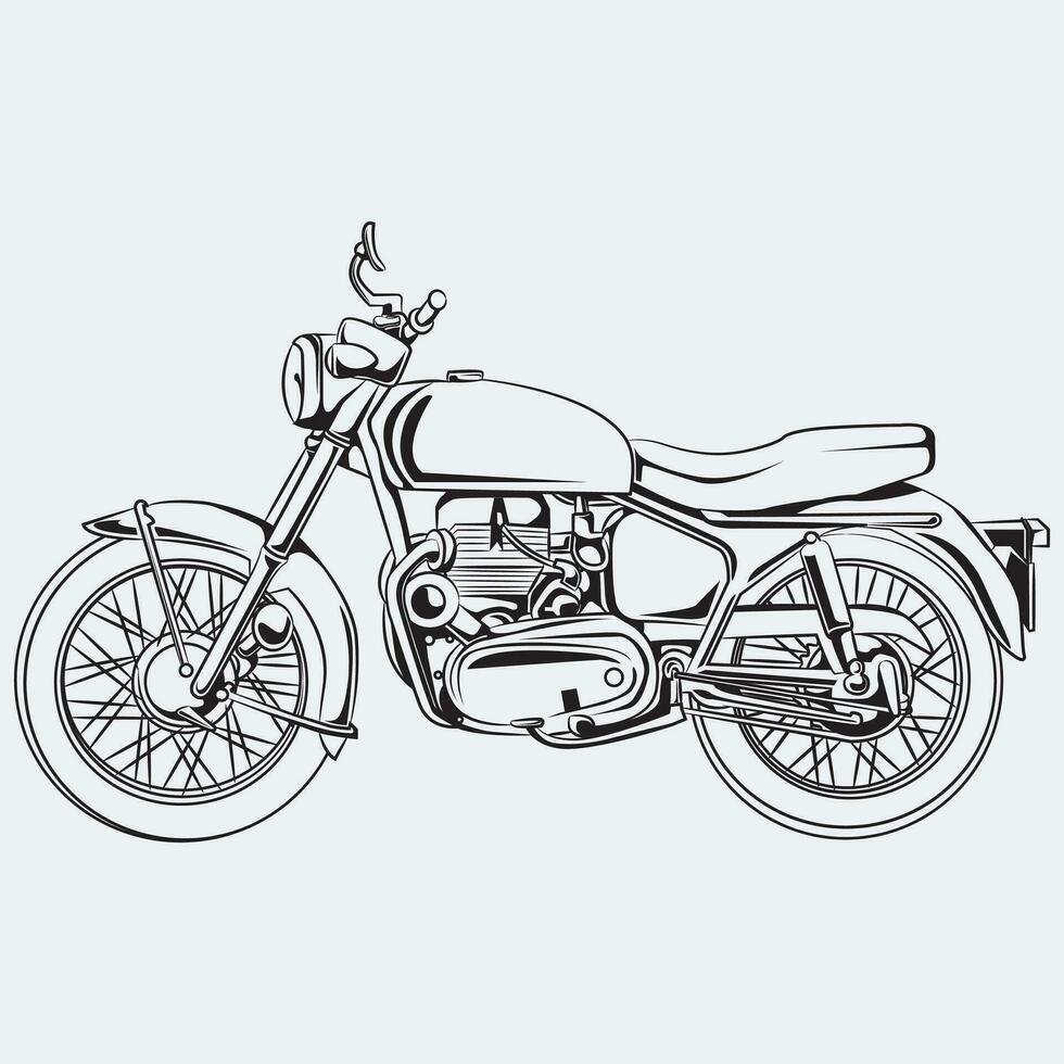 illustratie vector grafisch van wijnoogst motor