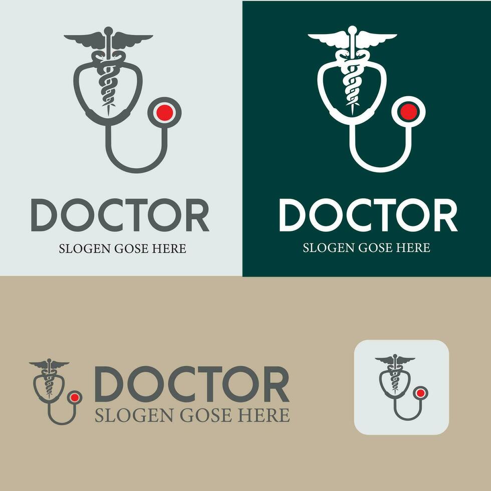 dokter Gezondheid zorg logo vector in verschillend stijl