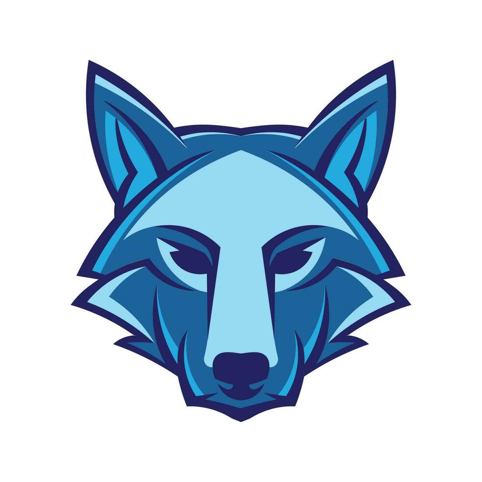 wolf gezicht vector illustratie, perfect voor merk logo en e sport team logo ontwerp