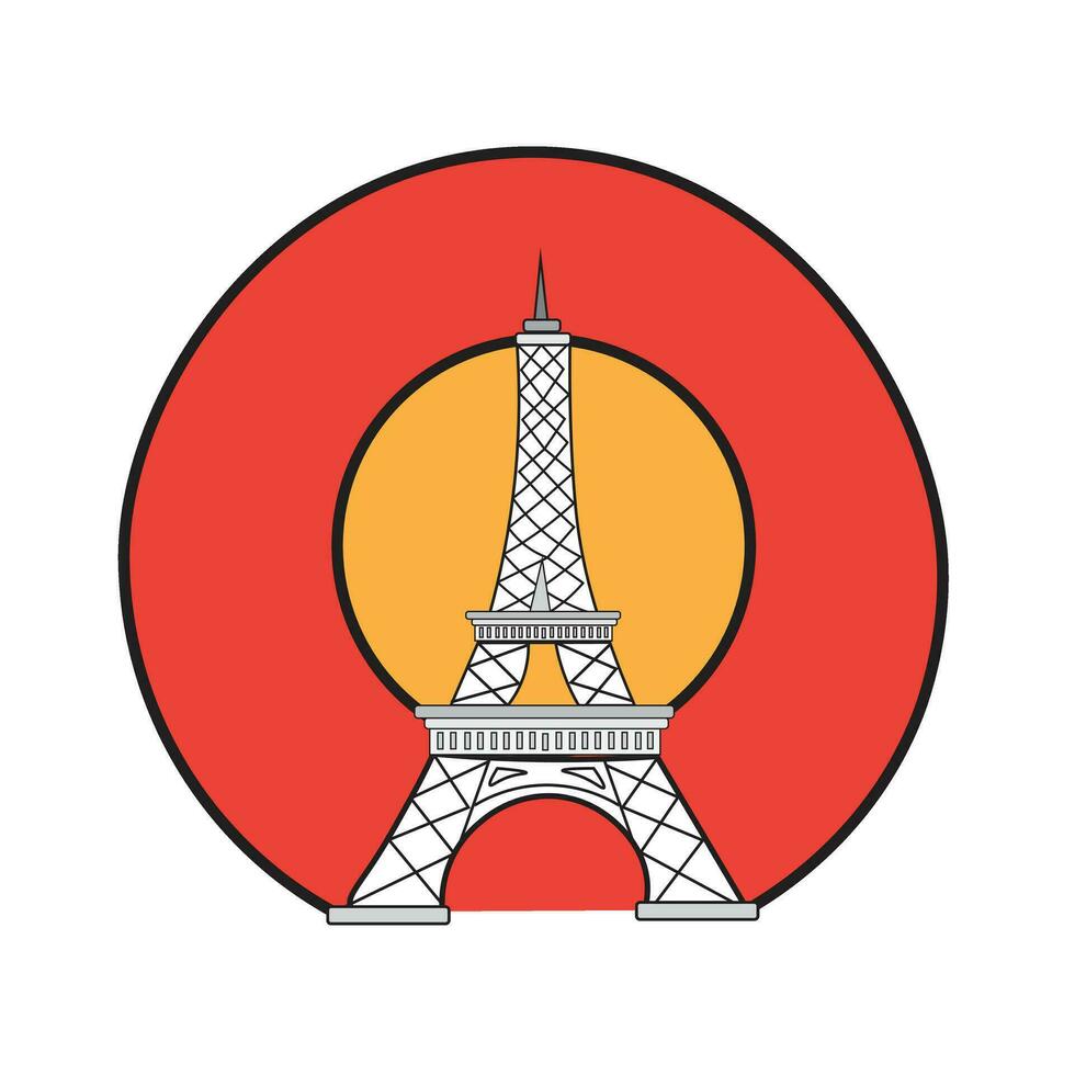 3d logo ontwerp vector illustratie. eiffel toren. met zwart en wit schets stijl. reizen. beroemd gebouw. geschikt voor logo's, pictogrammen, affiches, stickers, t-shirt ontwerpen.