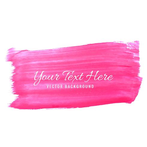 Hand getekend aquarel beroerte roze schaduw ontwerp vector