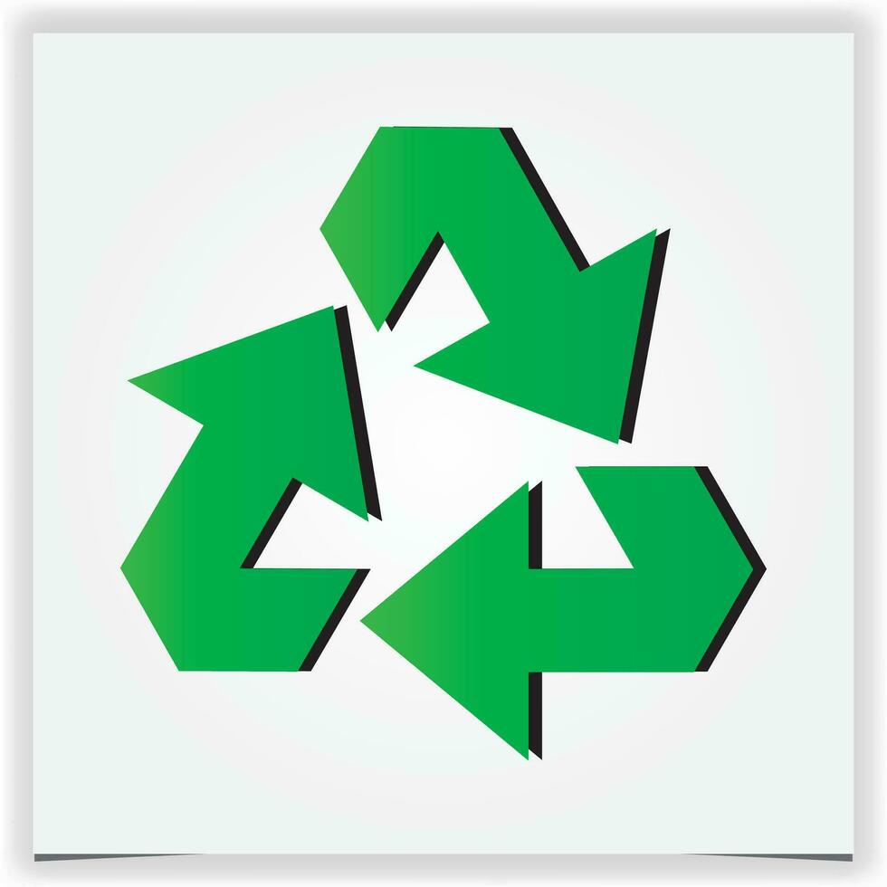 recycle icoon hergebruik logo groen kleur recycle symbool illustratie premie ontwerp vector eps10