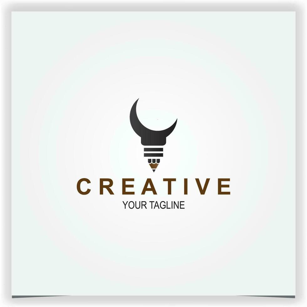 vector potlood icoon of logo ontwerp element symbool potlood lamp digitaal technologie logo illustratie