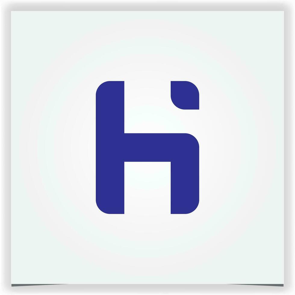 brief h of Hoi logo premie elegant sjabloon vector eps 10