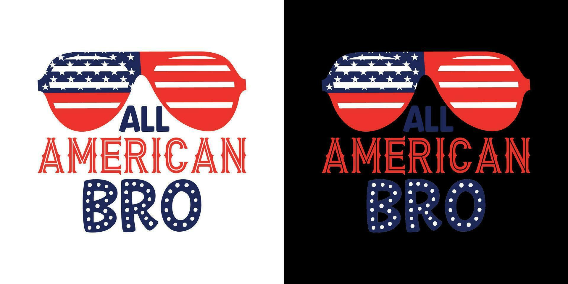 allemaal Amerikaans bro vector ontwerp