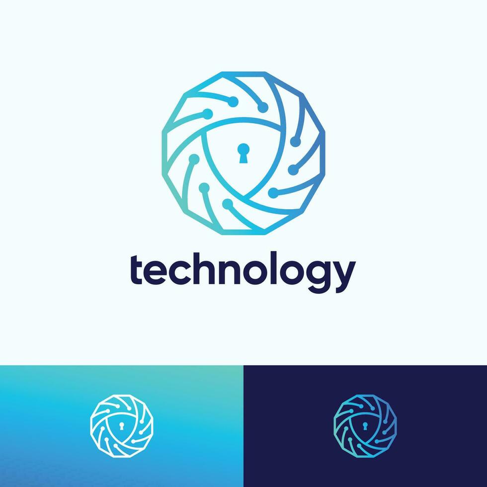 veiligheid logo, technologie bedrijf logo vector