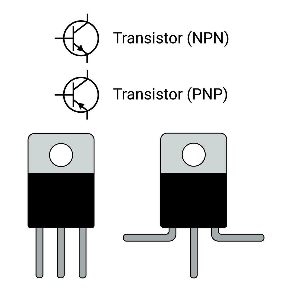 transistor en symbool vector