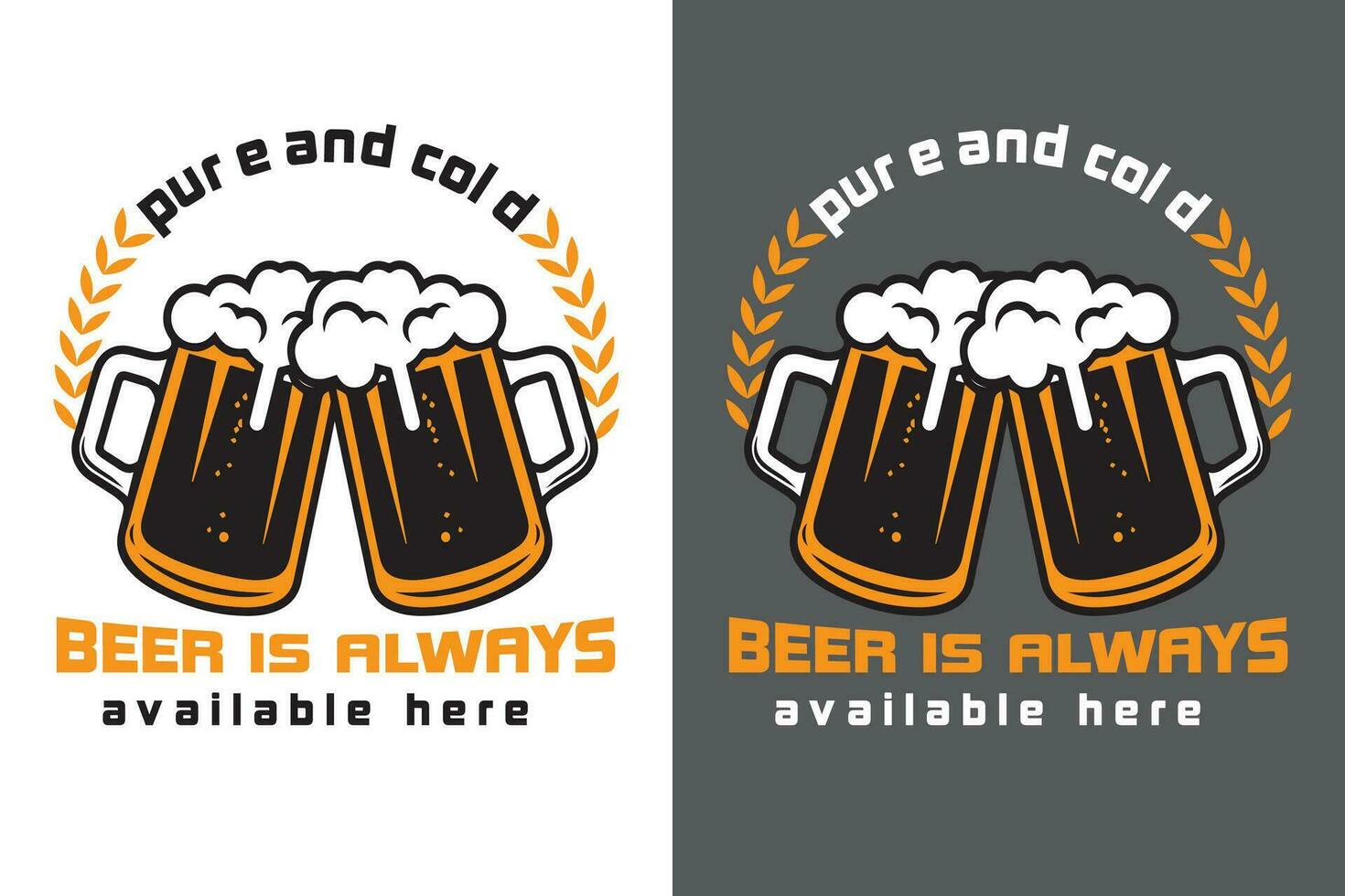 bier mok t-shirt ontwerp vector