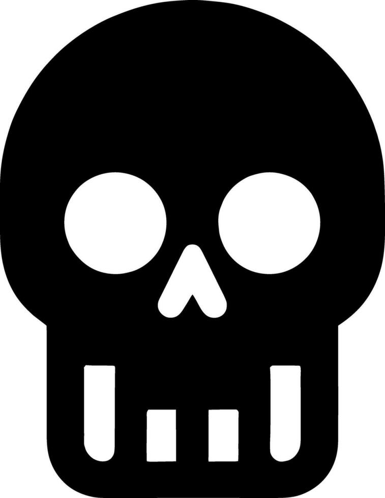 menselijk schedel , dood of dood vlak vector icoon voor spellen en websites