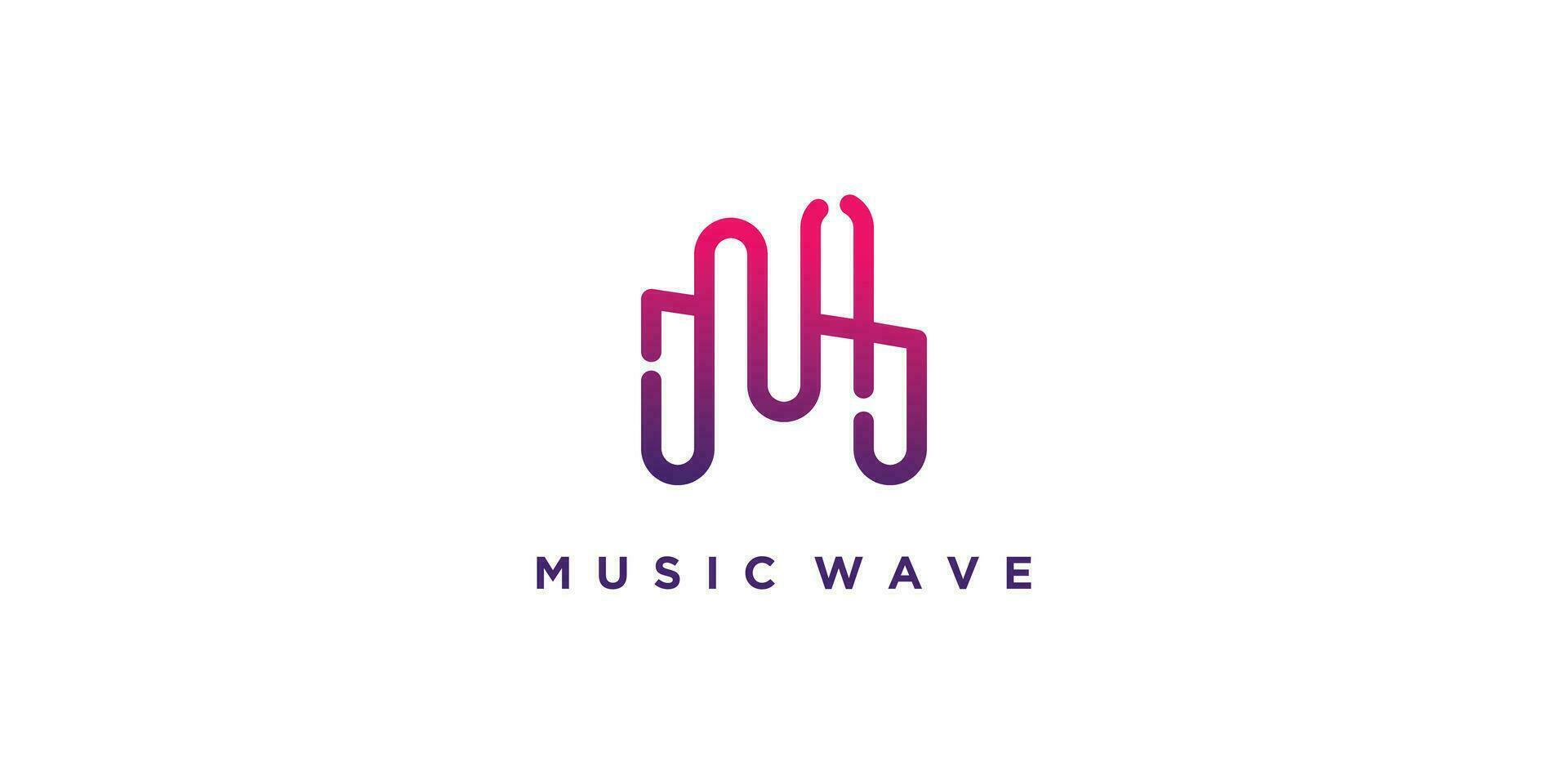 muziek- logo ontwerp verzameling met modern concept vector