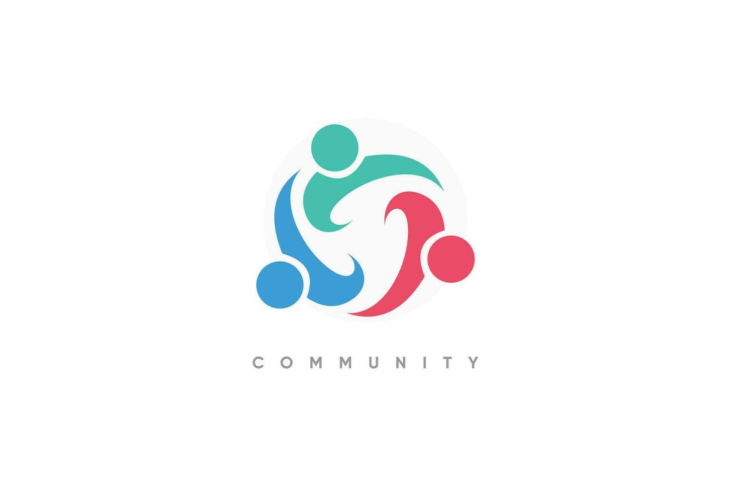 gemeenschap logo ontwerp voor team met modern idee concept vector