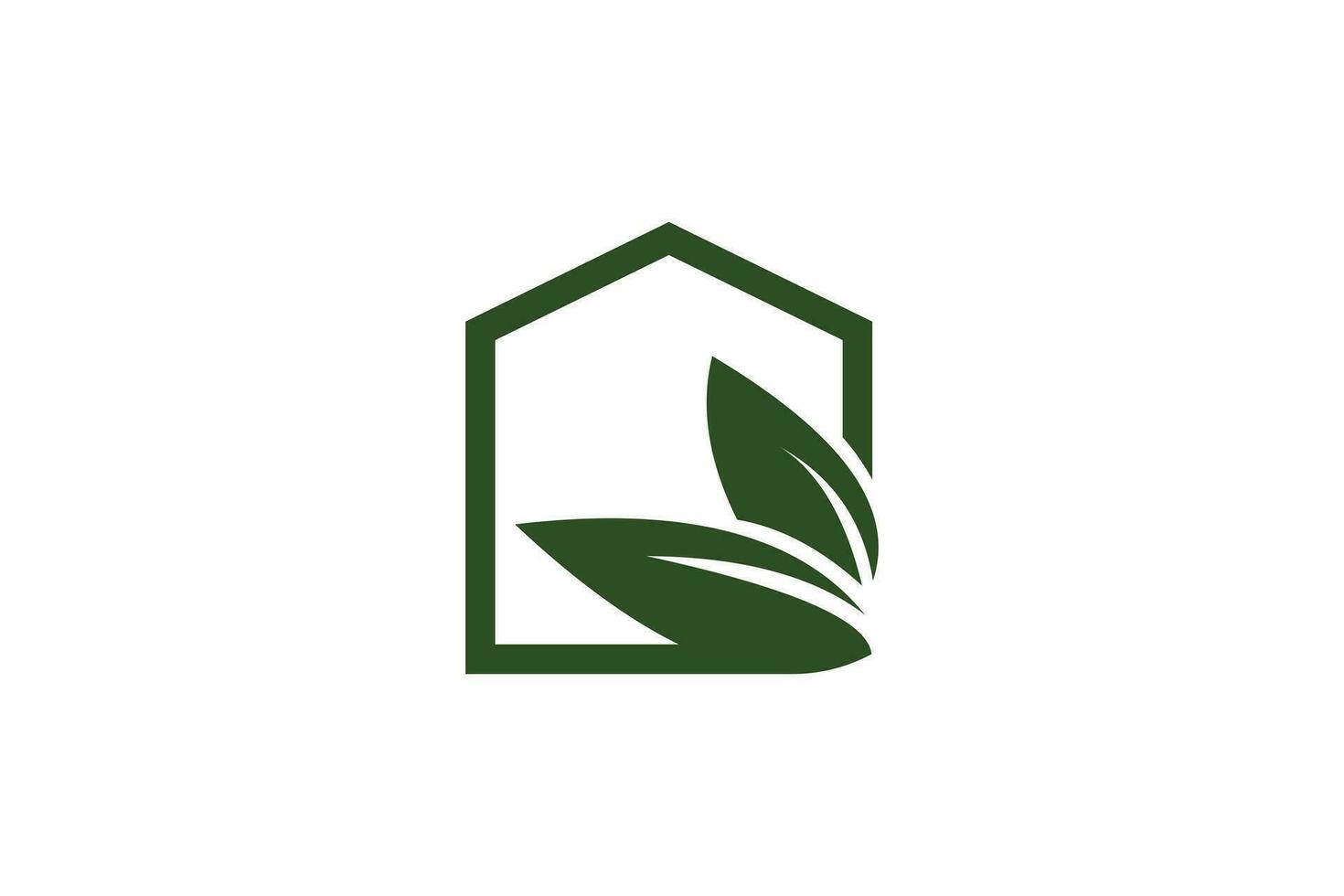 groen huis logo ontwerp vector icoon met modern creatief idee