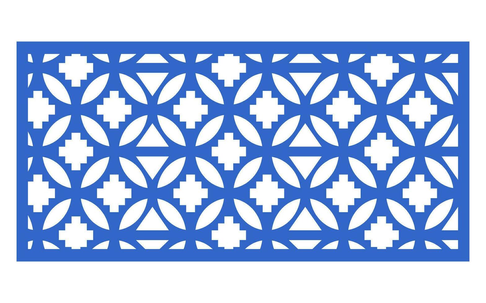 decoratief blauw patronen, islamitisch, bloemen en meetkundig sjabloon voor cnc laser snijdend vector